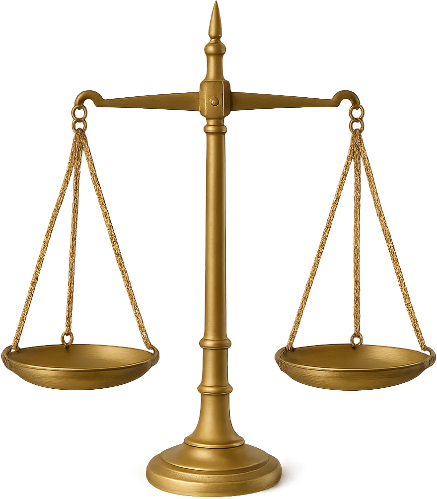 A brass merchant's balance scale